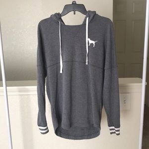 PINK Grey Hoodie